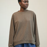 Madison Organic Cotton Felpe Sweatshirt in Brown Marl