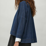 Sadie-Leigh Organic Cotton Denim Shirt in Mid blue