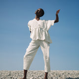 Vanora-May Organic Linen Trousers in Stone S Preloved