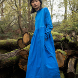 Bramble Organic Cotton Dress in Cobalt Blue S Preloved