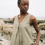 Effi Cotton Linen Vest in Sand S Preloved