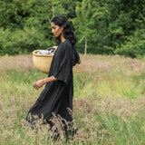 Monique Linen dress in Black