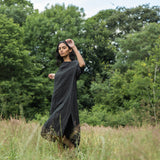 Monique Linen dress in Black