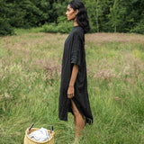 Monique Linen dress in Black