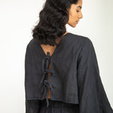 Kaz-May Linen Top in Black