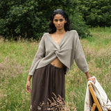 Macy Organic Cotton Skirt in Cacao