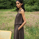 Macy Organic Cotton Skirt in Cacao