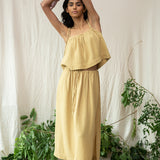 Macy Organic Cotton Skirt in Straw