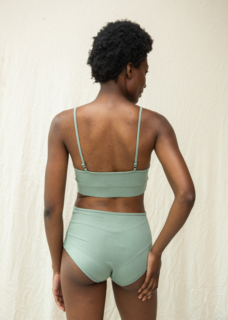 Nyra Bamboo & Organic Cotton Blend Bra in Pistachio