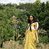 Rory-Sue Organic Cotton Jumpsuit in Olive and White Bold Stripe