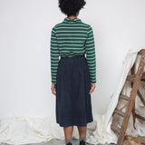 Alma Organic Cotton Corduroy Skirt in Night Sky Navy