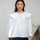 Camilla Organic Cotton Poplin Blouse in White S Preloved