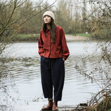 Cedar Organic Cotton Corduroy Trousers in Night Sky Navy