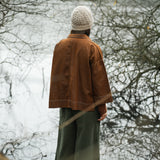 Dylan-Leigh Recycled Cotton Denim Overshirt in Bark Brown