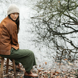 Dylan-Leigh Recycled Cotton Denim Overshirt in Bark Brown