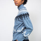 Hawthorne Recycled Wool Knitted Jumper in Sky Blue