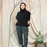 Kanon Recycled Wool Knitted Vest in Black