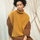 Kanon Recycled Wool Knitted Vest in Ochre Marl