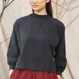 Maiya Organic Cotton Felpe Sweatshirt in Charcoal Stonewash