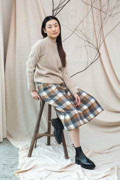 Shika Lambswool Knitted Jumper in Cream Marl