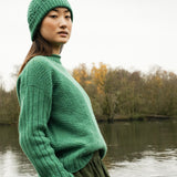 Shika Lambswool Knitted Jumper in Emerald