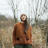 Shika Lambswool Knitted Jumper in Rust Marl