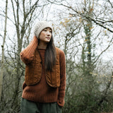 Shika Lambswool Knitted Jumper in Rust Marl