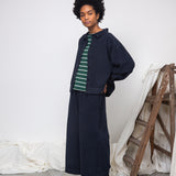 Tierra Organic Cotton Corduroy Overshirt in Night Sky Navy