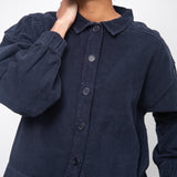 Tierra Organic Cotton Corduroy Overshirt in Night Sky Navy