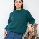 Solstice Mohair Knitted Jumper in Pine by HANNAH BEAUMONT