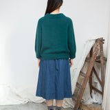 Solstice Mohair Knitted Jumper in Pine by HANNAH BEAUMONT