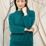 Solstice Mohair Knitted Jumper in Pine by HANNAH BEAUMONT
