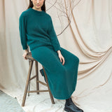 Solstice Mohair Knitted Jumper in Pine by HANNAH BEAUMONT