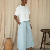 Bay Organic Cotton Jersey Top in White