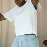 Bay Organic Cotton Jersey Top in White
