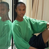 Paola-Leigh Organic Cotton Denim Shorts in Indigo