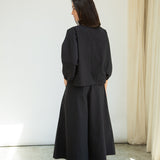 Mazu Organic Cotton Poplin Trouser in Black