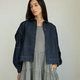 Tierra-Leigh Organic Cotton Denim Overshirt in Indigo