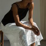 Toni-May Cotton Linen Vest in Black