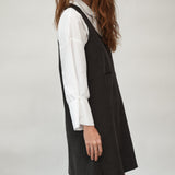 Willow Organic Cotton Corduroy Dress in Charcoal