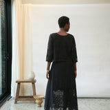 Daisy-Fay Cotton Lace Top in Black by HANNAH BEAUMONT