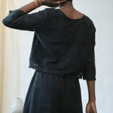 Daisy-Fay Cotton Lace Top in Black by HANNAH BEAUMONT