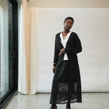 Evelyn Mohair Knitted Cardigan in Black