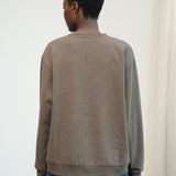 Madison Organic Cotton Felpe Sweatshirt in Brown Marl
