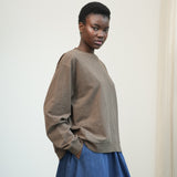 Madison Organic Cotton Felpe Sweatshirt in Brown Marl