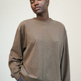 Madison Organic Cotton Felpe Sweatshirt in Brown Marl