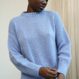 Mia Mohair Knitted Jumper in Cornflower Blue