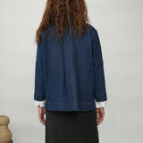 Sadie-Leigh Organic Cotton Denim Shirt in Mid blue