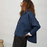 Sadie-Leigh Organic Cotton Denim Shirt in Mid blue