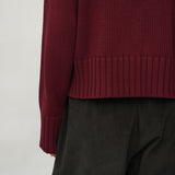 Sian Organic Cotton Knitted Cardigan in Bordeaux